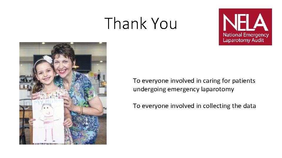 Thank You To everyone involved in caring for patients undergoing emergency laparotomy To everyone