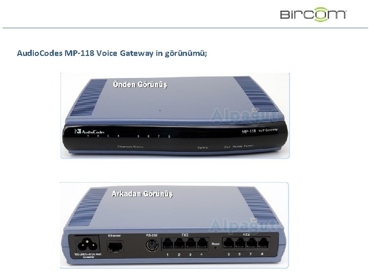 Audio. Codes MP-118 Voice Gateway in görünümü; Audio. Codes MP-118 Voice Gateway in görünümü;