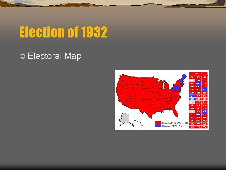 Election of 1932 Ü Electoral Map 