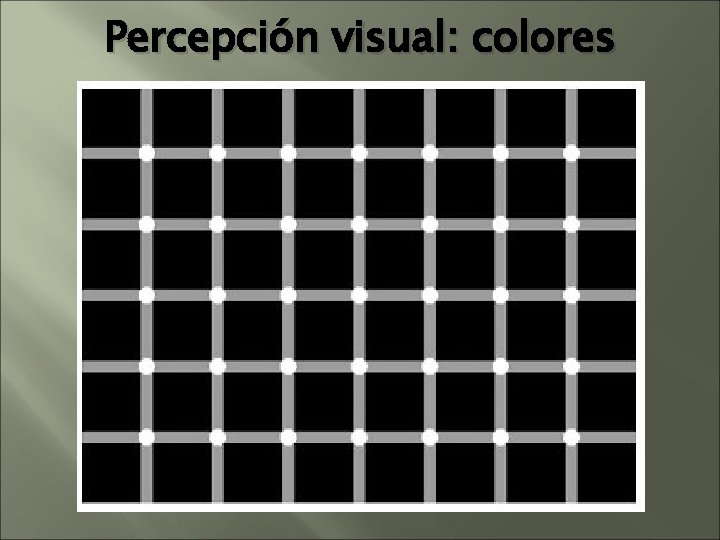 Percepción visual: colores Percepción visual: colores