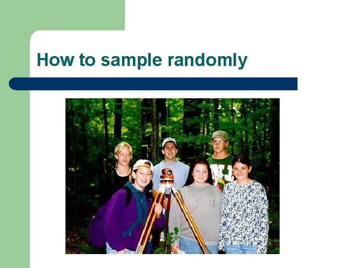 How to sample randomly 
