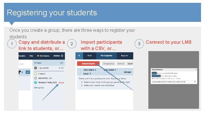 Contents Registering your students Once you create a group, there are three ways to Contents Registering your students Once you create a group, there are three ways to