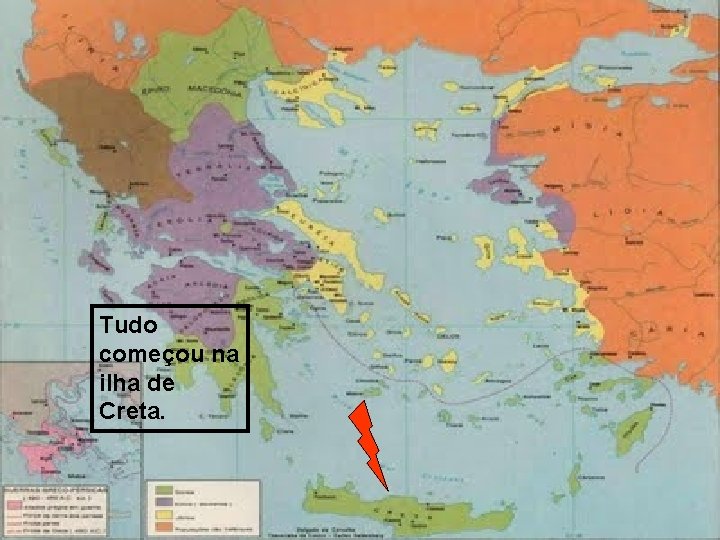 Tudo começou na ilha de Creta. 