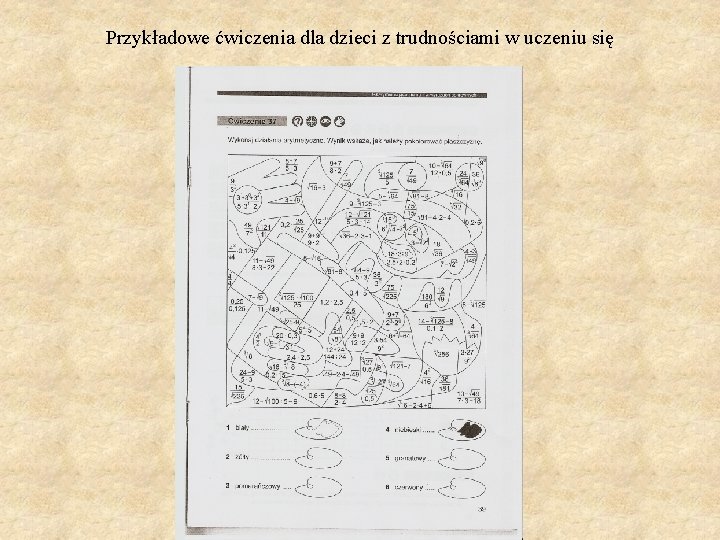 Przykładowe ćwiczenia dla dzieci z trudnościami w uczeniu się 