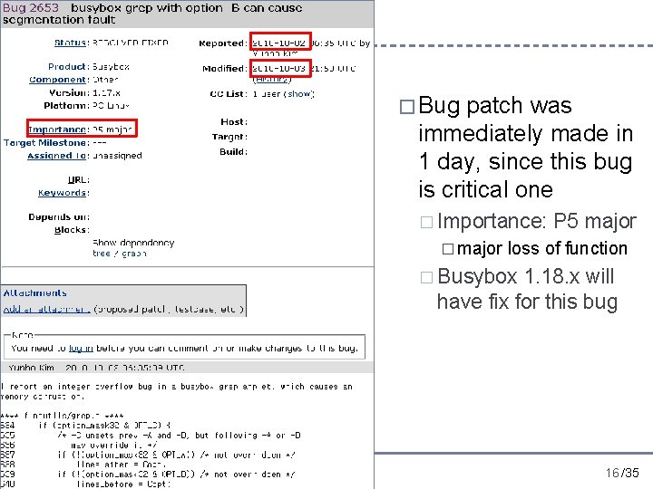 � Bug patch was immediately made in 1 day, since this bug is critical