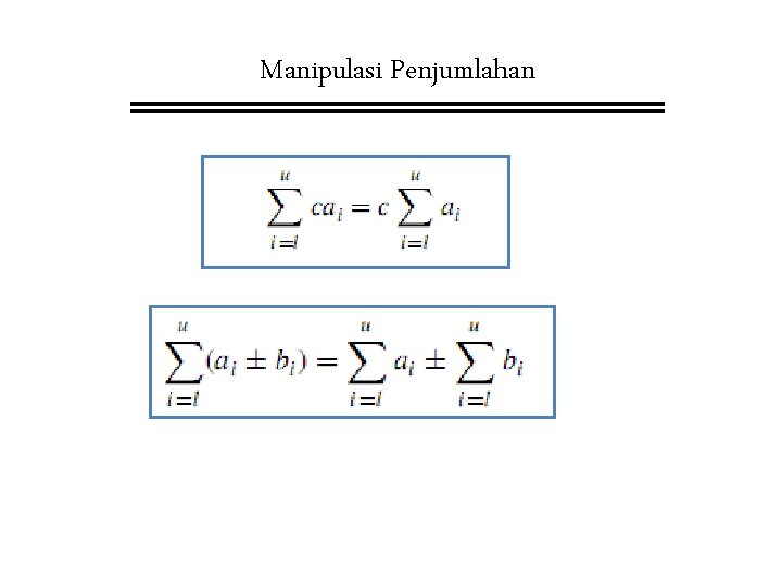 Manipulasi Penjumlahan Manipulasi Penjumlahan