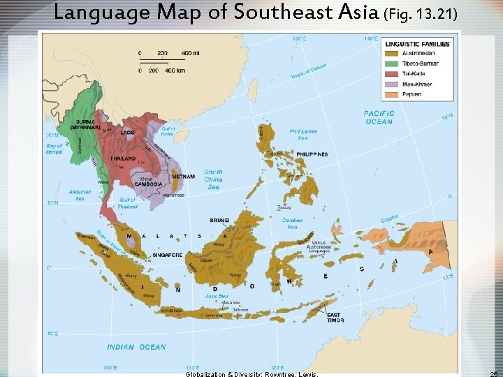 Language Map of Southeast Asia (Fig. 13. 21) 