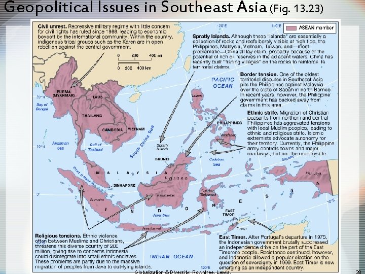 Geopolitical Issues in Southeast Asia (Fig. 13. 23) 