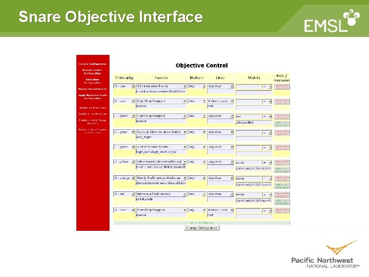 Snare Objective Interface Snare Objective Interface