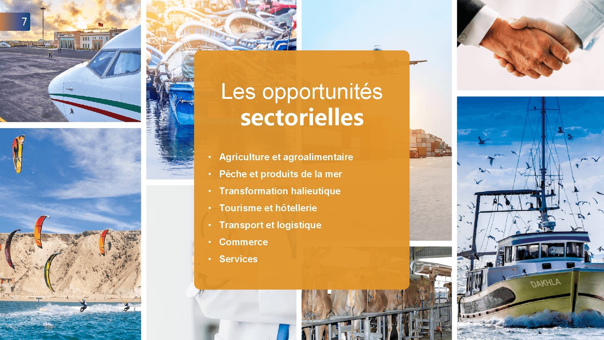 7 Les opportunités sectorielles • Agriculture et agroalimentaire • Pêche et produits de la