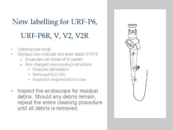 New labelling for URF-P 6, URF-P 6 R, V, V 2 R • •
