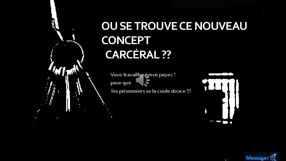 OU SE TROUVE CE NOUVEAU CONCEPT CARCÉRAL ? ? Vous travaillez , vous payez