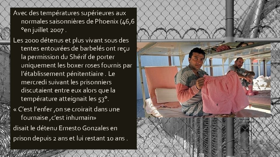 Avec des températures supérieures aux normales saisonnières de Phoenix (46, 6 °en juillet 2007.