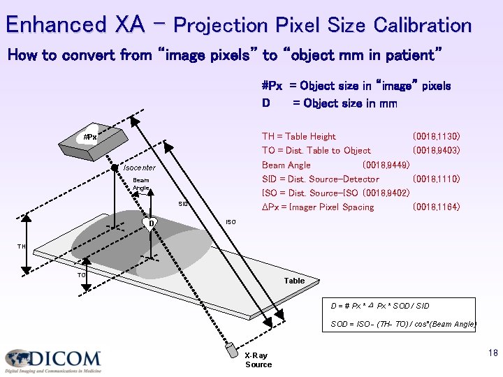 Enhanced XA - Projection Pixel Size Calibration How to convert from “image pixels” to