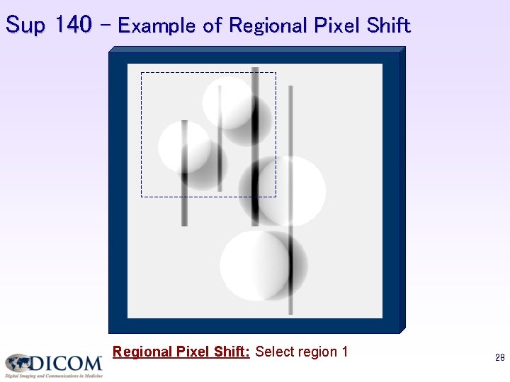 Sup 140 – Example of Regional Pixel Shift: Select region 1 28 