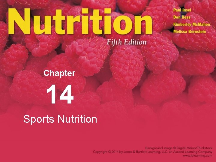 Chapter 14 Sports Nutrition 