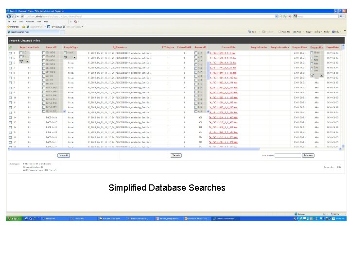 Simplified Database Searches Simplified Database Searches
