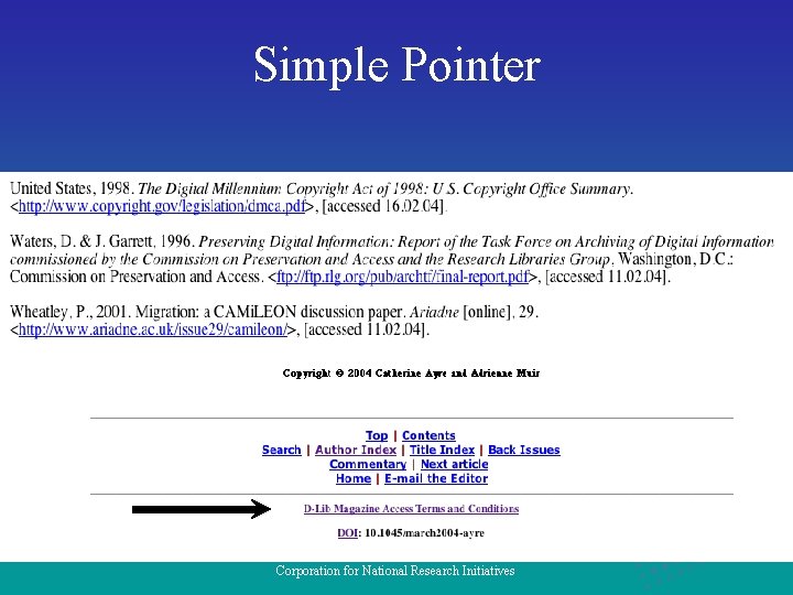 Simple Pointer Corporation for National Research Initiatives 