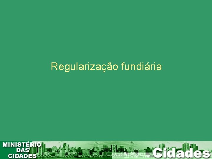 Regularização fundiária 