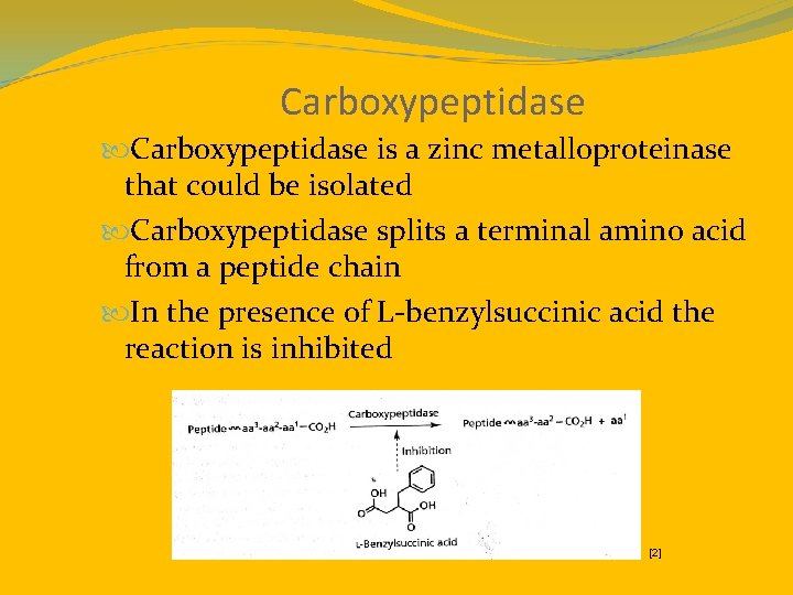 Carboxypeptidase is a zinc metalloproteinase that could be isolated Carboxypeptidase splits a terminal amino