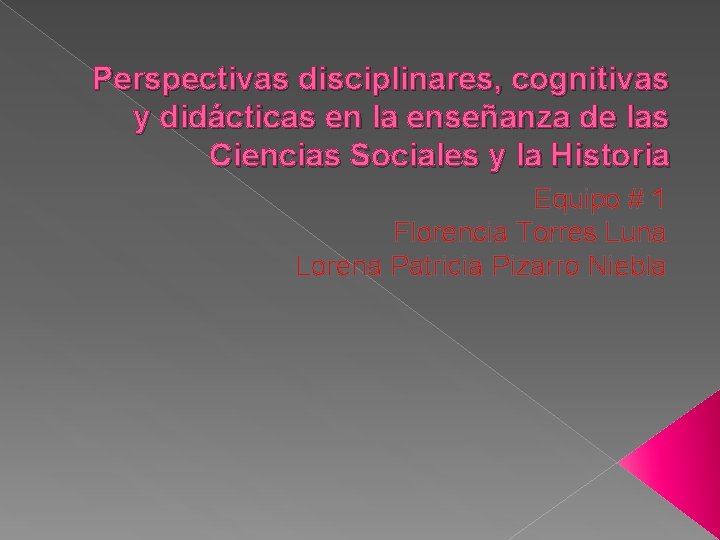 Perspectivas disciplinares, cognitivas y didácticas en la enseñanza de las Ciencias Sociales y la