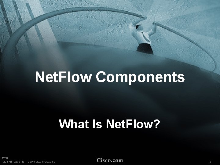 Net. Flow Components What Is Net. Flow? 2218 1203_05_2000_c 3 © 2000, Cisco Systems, Net. Flow Components What Is Net. Flow? 2218 1203_05_2000_c 3 © 2000, Cisco Systems,
