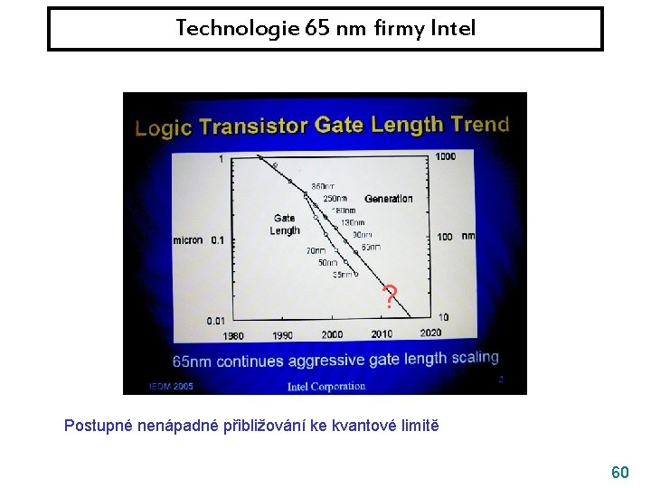 Technologie 65 nm firmy Intel ? Postupné nenápadné přibližování ke kvantové limitě 60 