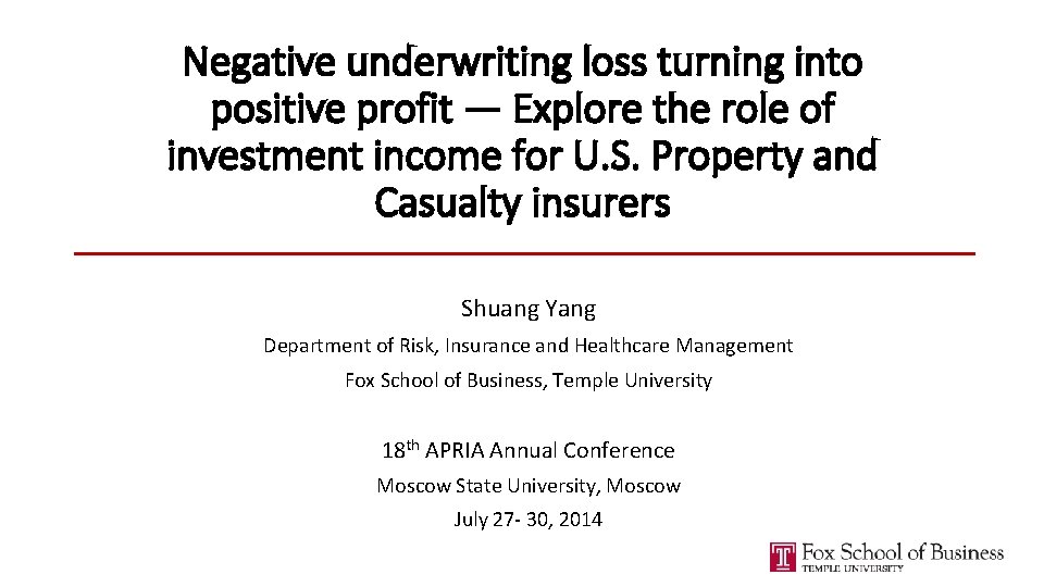 Negative underwriting loss turning into positive profit — Explore the role of investment income