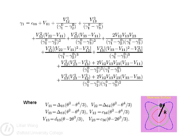 Where θ k Litian Wang Østfold University College 