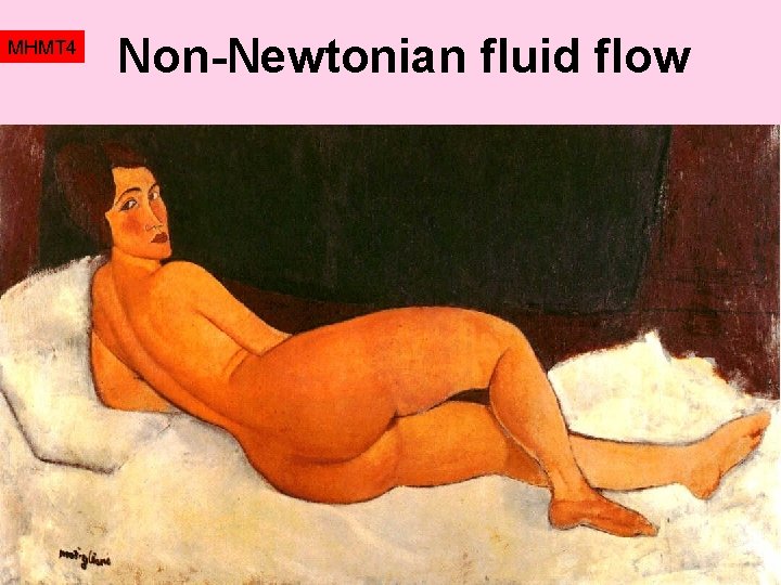 MHMT 4 Non-Newtonian fluid flow 