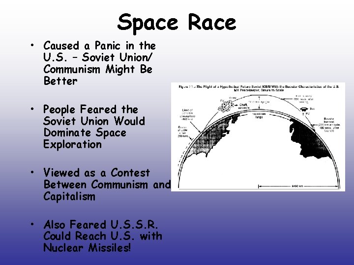 Space Race • Caused a Panic in the U. S. – Soviet Union/ Communism