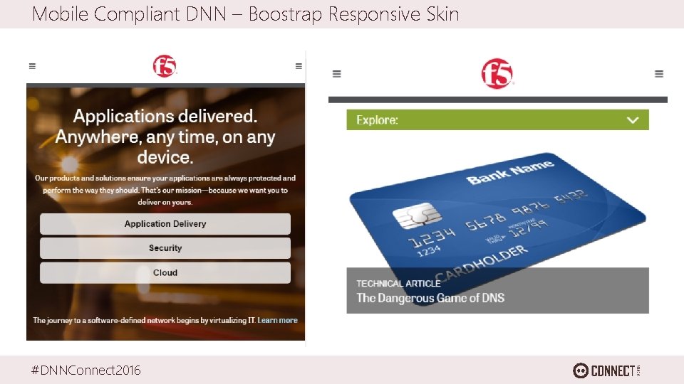 Mobile Compliant DNN – Boostrap Responsive Skin #DNNConnect 2016 