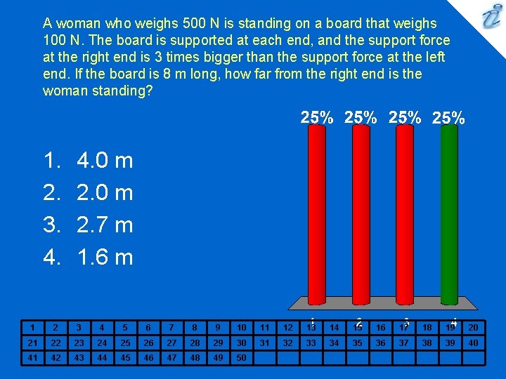 A woman who weighs 500 N is standing on a board that weighs 100 A woman who weighs 500 N is standing on a board that weighs 100