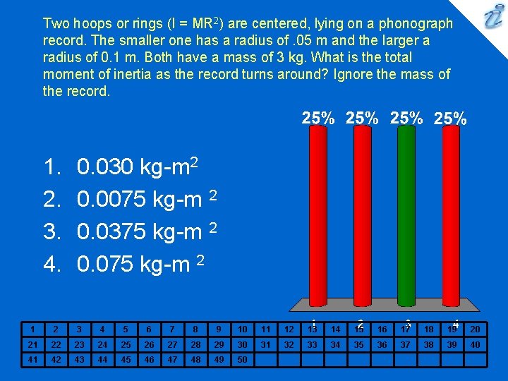 Two hoops or rings (I = MR 2) are centered, lying on a phonograph Two hoops or rings (I = MR 2) are centered, lying on a phonograph