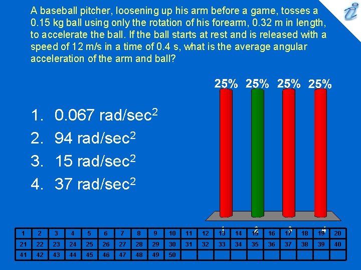 A baseball pitcher, loosening up his arm before a game, tosses a 0. 15 A baseball pitcher, loosening up his arm before a game, tosses a 0. 15