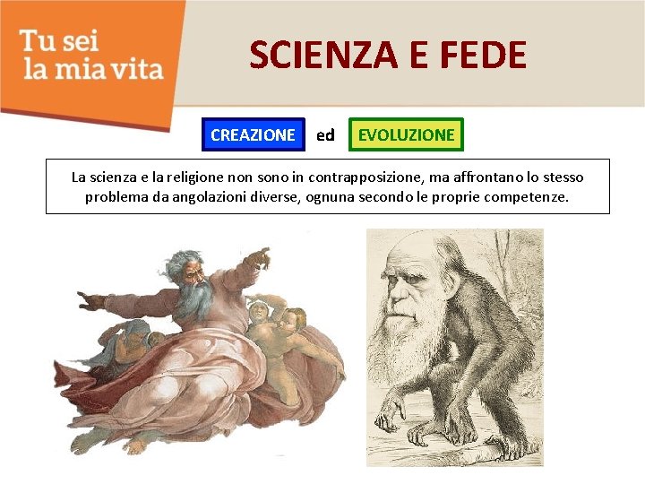 SCIENZA E FEDE CREAZIONE ed EVOLUZIONE La scienza e la religione non sono in