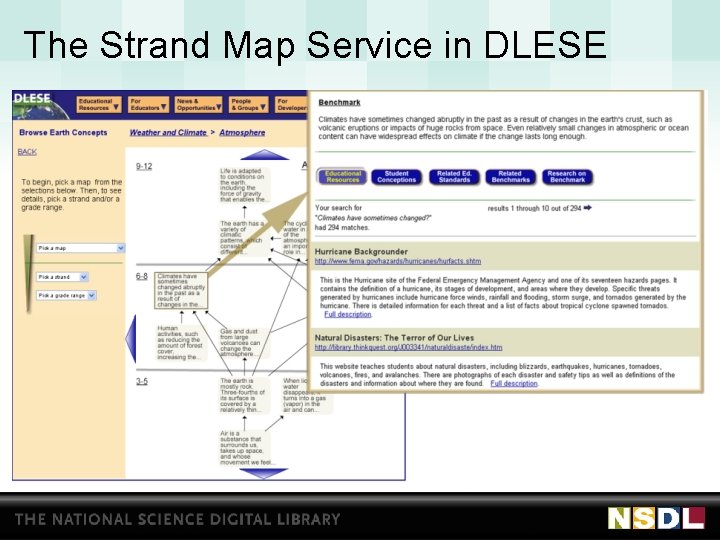The Strand Map Service in DLESE 11 
