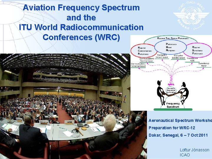 Aviation Frequency Spectrum and the ITU World Radiocommunication Conferences (WRC) Aeronautical Spectrum Worksho Preparation