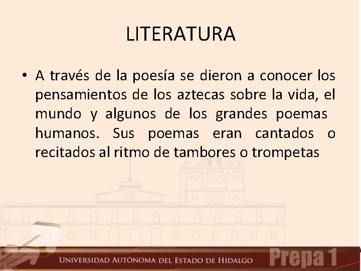 LITERATURA • A través de la poesía se dieron a conocer los pensamientos de LITERATURA • A través de la poesía se dieron a conocer los pensamientos de