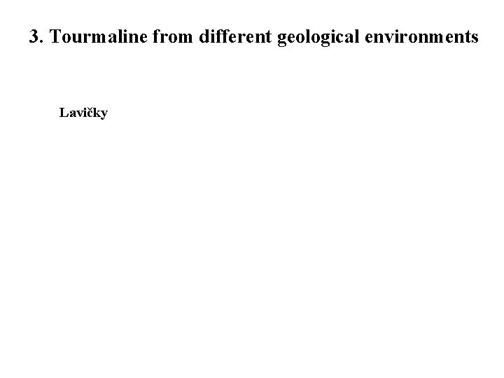 3. Tourmaline from different geological environments Lavičky 