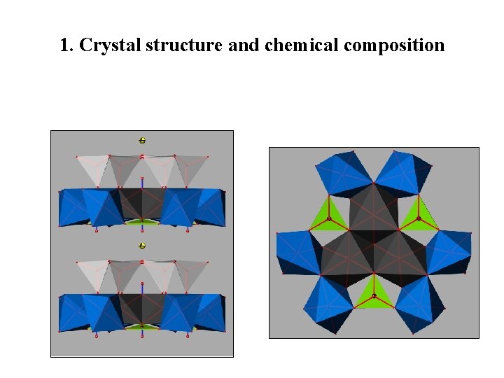 1. Crystal structure and chemical composition 