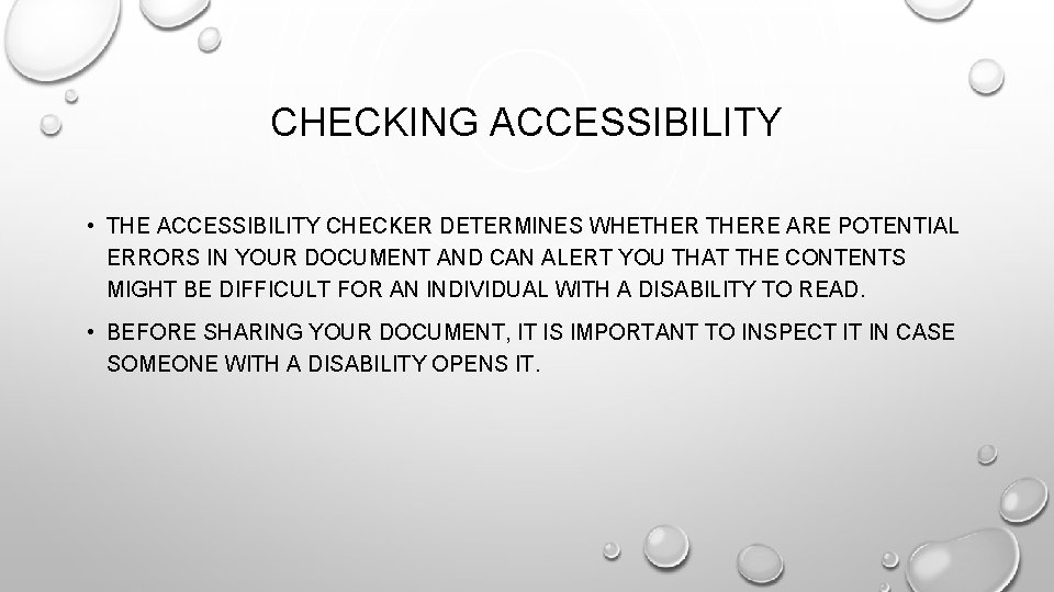microsoft accessibility checker importance