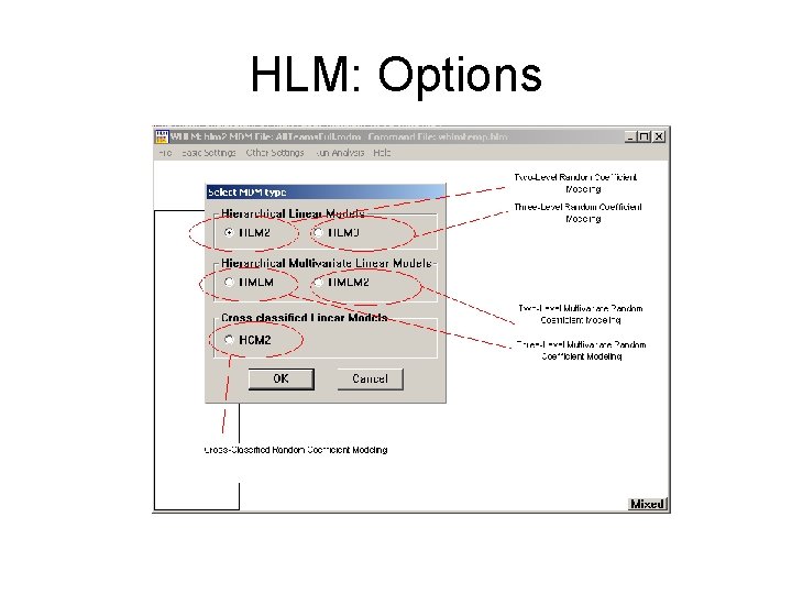 HLM: Options HLM: Options