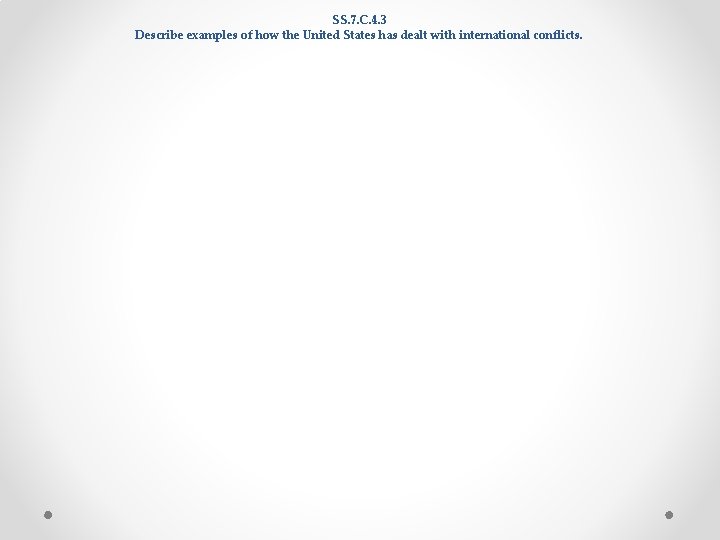 SS. 7. C. 4. 3 Describe examples of how the United States has dealt SS. 7. C. 4. 3 Describe examples of how the United States has dealt