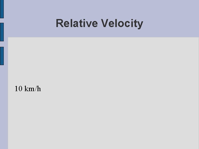 Relative Velocity 10 km/h 