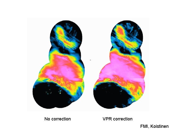 No correction VPR correction FMI, Koistinen 