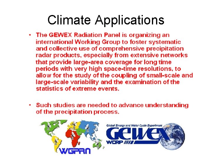 Climate Applications 