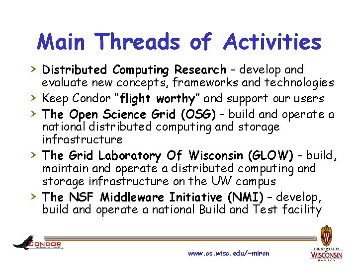 Main Threads of Activities › Distributed Computing Research – develop and › › evaluate