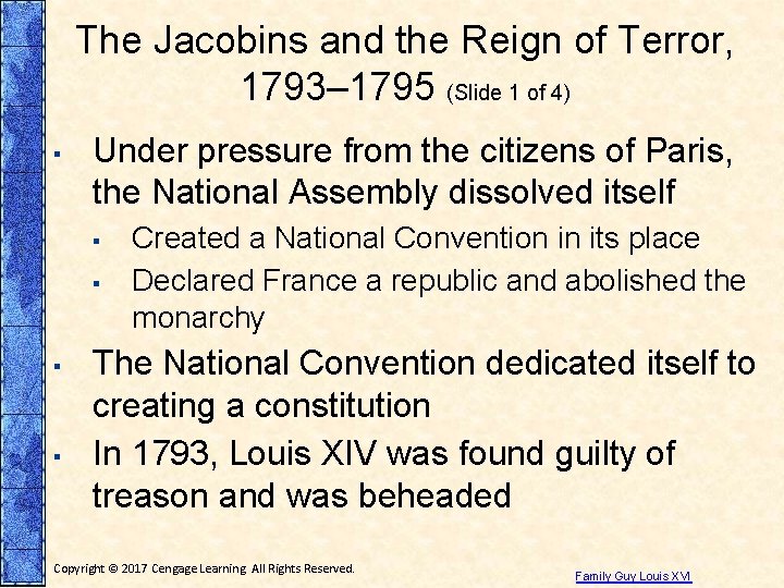 The Jacobins and the Reign of Terror, 1793– 1795 (Slide 1 of 4) ▪ The Jacobins and the Reign of Terror, 1793– 1795 (Slide 1 of 4) ▪