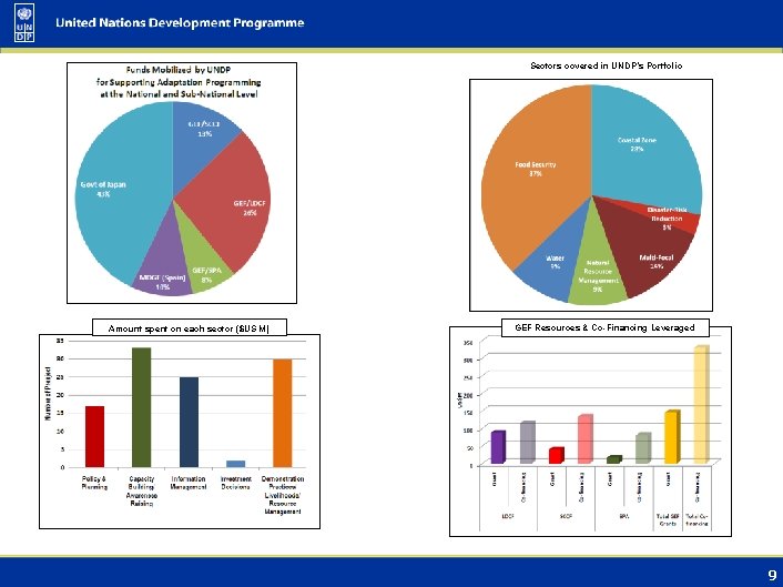 Sectors covered in UNDP’s Portfolio Amount spent on each sector ($US M) GEF Resources Sectors covered in UNDP’s Portfolio Amount spent on each sector ($US M) GEF Resources